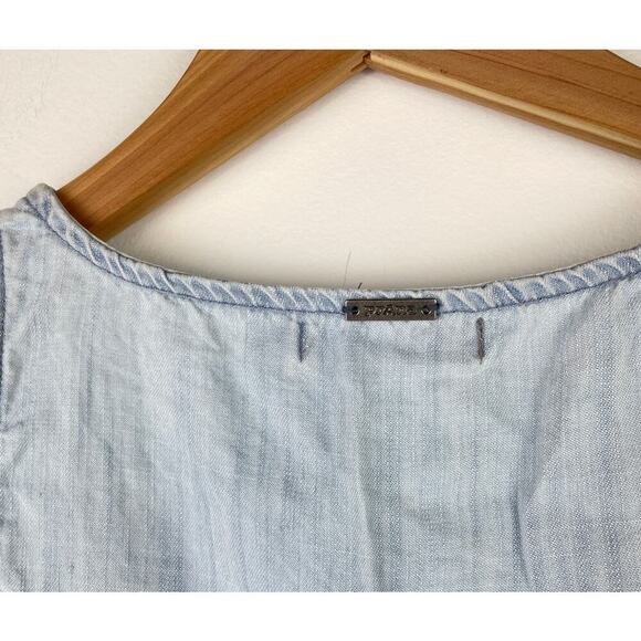 PrAna Denim Mackenzie Tank Top with Tie Bottom - Size XS - Picture 6 of 6